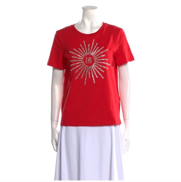 MAJE Valentines Graphic Print Crew Neck T-Shirt - Picture 1 of 15